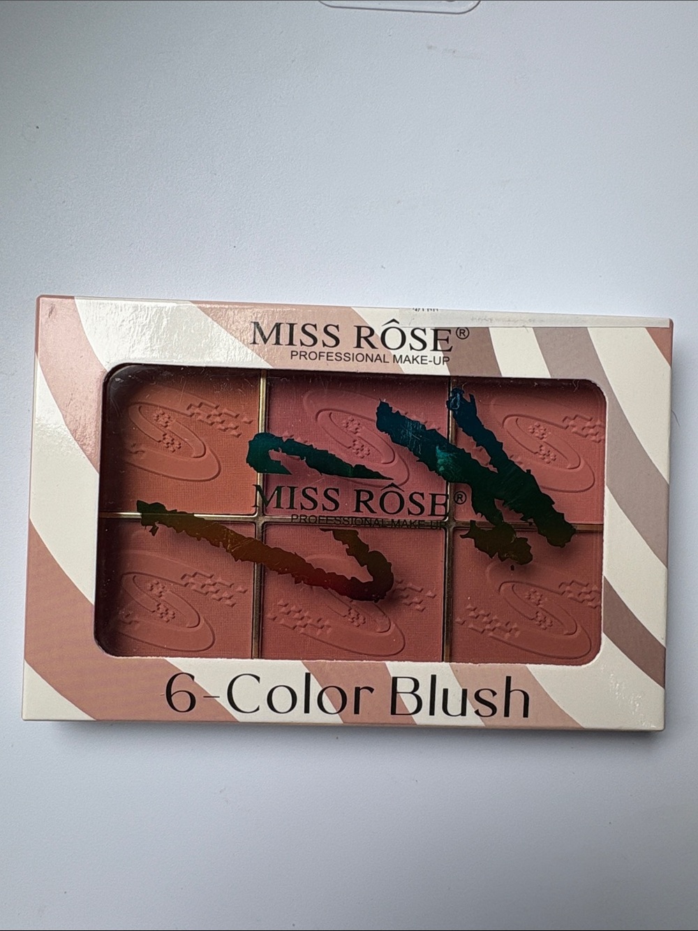 Miss Róse 6-Color Blush Palette — Warm Rose Peach